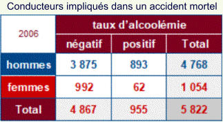 Conducteurs impliqués dans un accident mortel